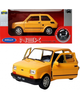 WELLY 1:34 MALUCH FIAT 126 ŻÓŁTY