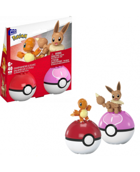 MEGA CONSTRUX POKEMON POKE BALL CHARMANDER & EEVEE