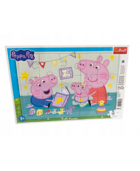 TREFL PUZZLE 15 EL. RAMKOWE ŚWINKA PEPPA
