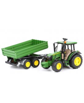 BRUDER 02108 TRAKTOR JOHN DEERE 5115M Z PRZYCZEPĄ