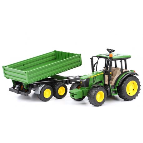 BRUDER 02108 TRAKTOR JOHN DEERE 5115M Z PRZYCZEPĄ