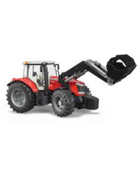 BRUDER 03047 TRAKTOR MASSEY FERGUSON Z ŁADOWARKĄ
