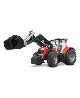 BRUDER 03047 TRAKTOR MASSEY FERGUSON Z ŁADOWARKĄ