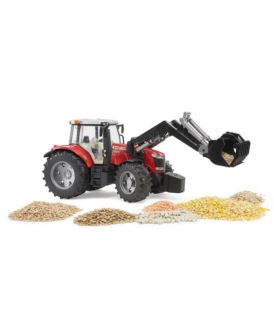 BRUDER 03047 TRAKTOR MASSEY FERGUSON Z ŁADOWARKĄ