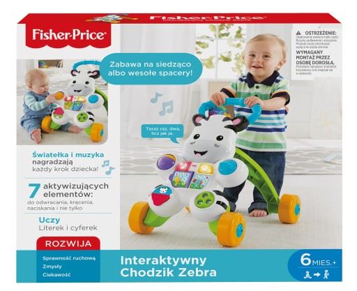 FISHER PRICE CHODZIK ZEBRA