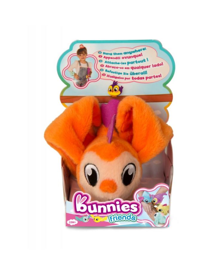 BUNNIES FRIENDS POMARAŃCZOWY PTASZEK Z MAGNESEM